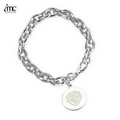 Link Bracelet w/ Round Charm